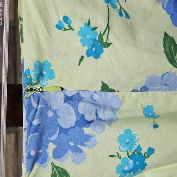 Talbots Skirt Great For Summer Yellow With Flowers Lined  Sz 12 Excellent - Picture 3 of 10